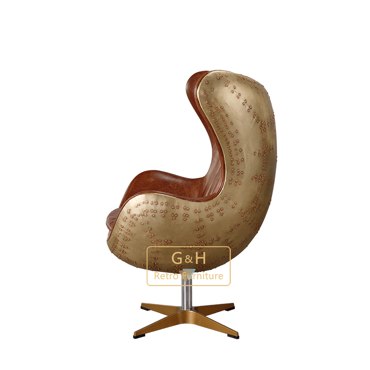 Retro Brassy Egg Chair