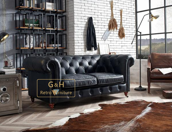 vintage leather sofa