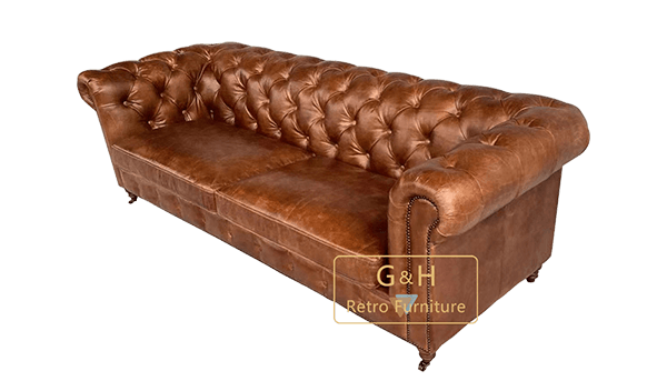 Vintage Leather Chesterfield Sofa