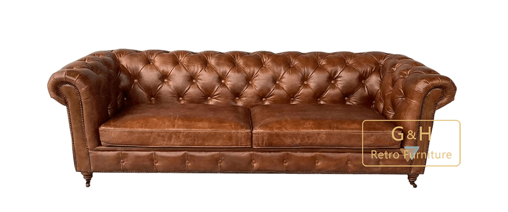 Vintage Leather Chesterfield Sofa