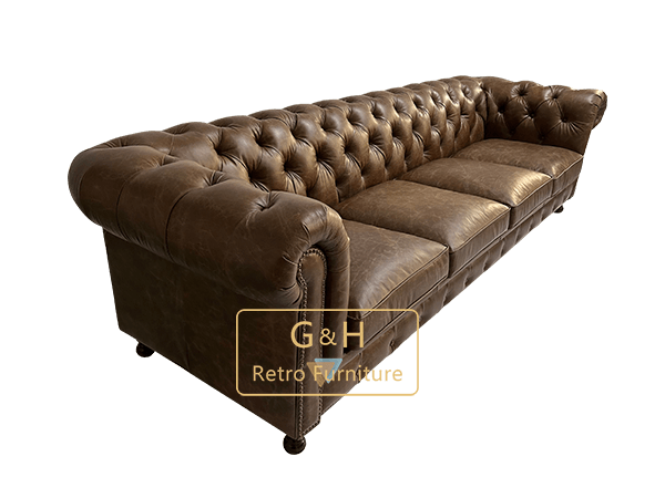 Vintage Leather Chesterfield Sofa