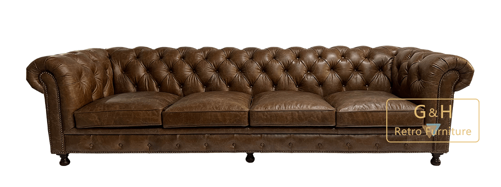 Vintage Leather Chesterfield Sofa