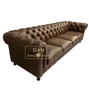 Vintage Leather Chesterfield Sofa